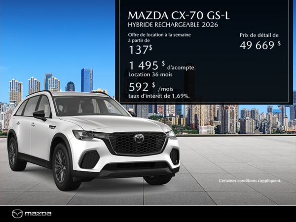 Mazda CX-70 Plug-In Hybrid 2026