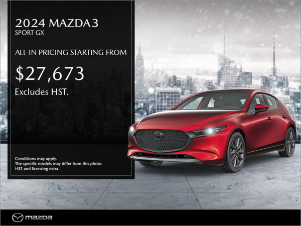 Get the 2024 Mazda3 Sport today!