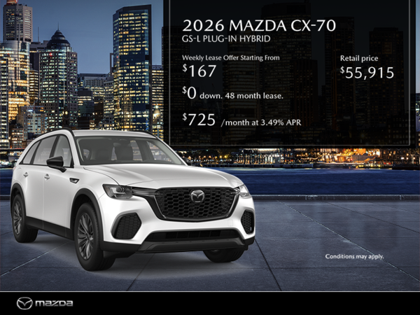 Get the 2026 Mazda CX-70 Plug-In Hybrid