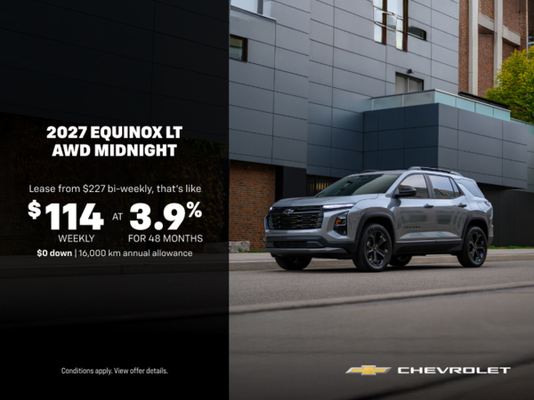 Get the 2027 Chevrolet Equinox LT AWD!