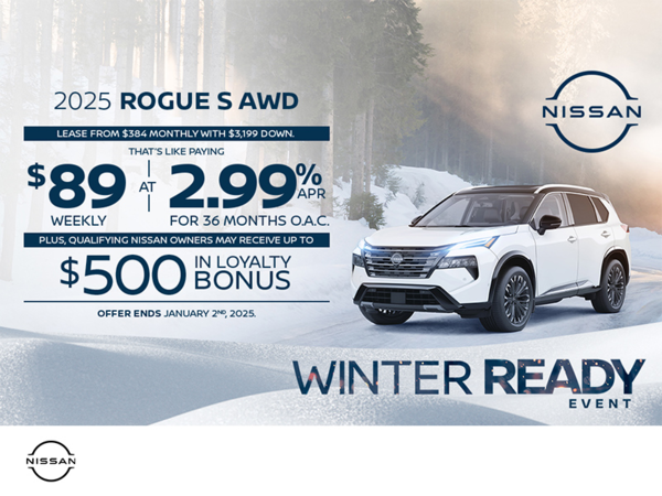 Get the 2025 Nissan Rogue Today!