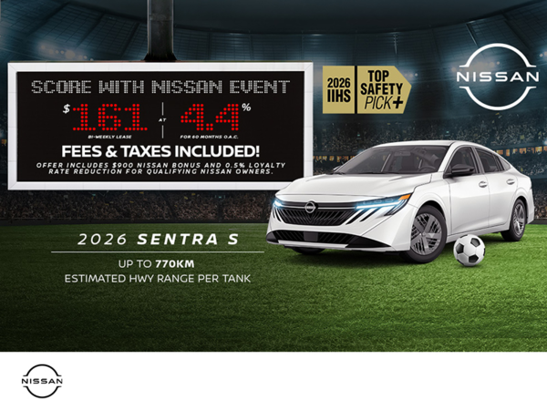 Get the 2026 Nissan Sentra S Today!