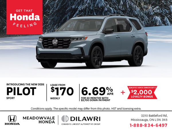 Get the 2026 Honda Pilot