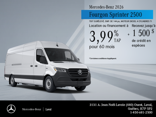 Fourgon Sprinter 2500 2026