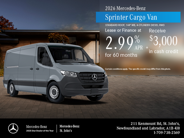 2026 Sprinter Cargo Van RWD