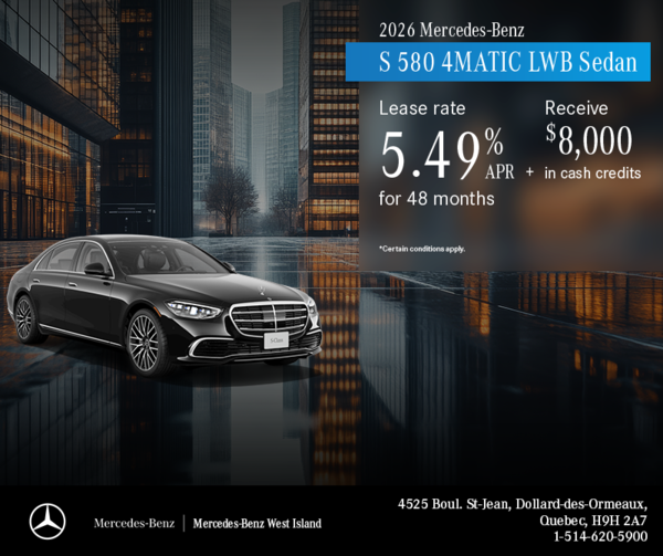 2026 S 580 4MATIC LWB Sedan