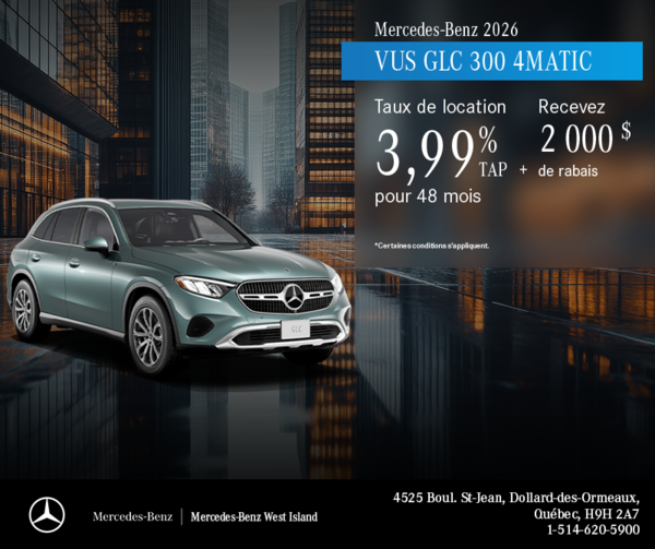 VUS GLC 300 4MATIC 2026.
