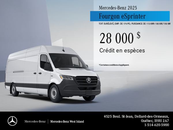 Fourgon eSprinter 2025.