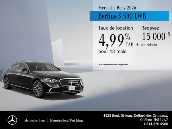 Mercedes-Benz S-Class Sedan 2026.