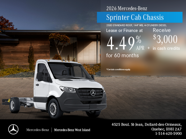 2026 Sprinter Cab Chassis