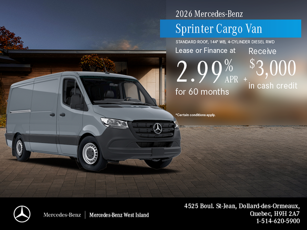 2026 Sprinter Cargo Van RWD