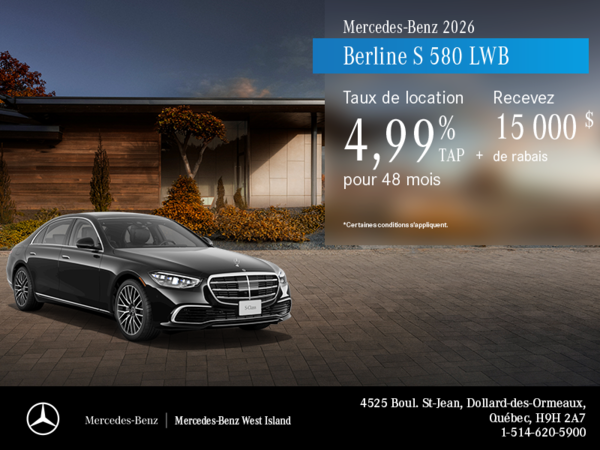 Mercedes-Benz S-Class Sedan 2026.