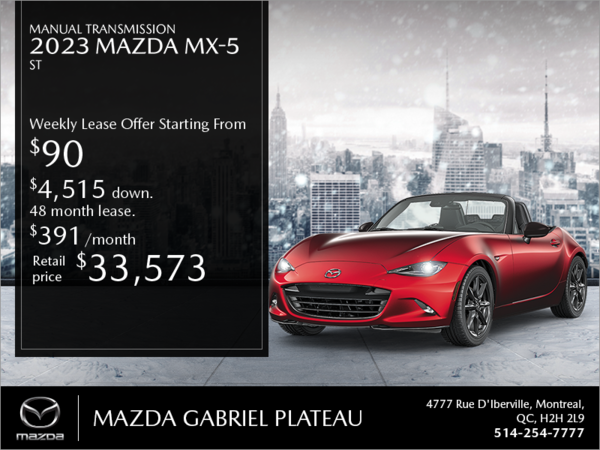 Mazda Gabriel Plateau - Get the 2023 Mazda MX-5!