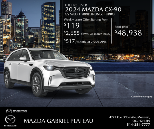 Mazda Gabriel Plateau - Get the 2024 Mazda CX-90 MHEV