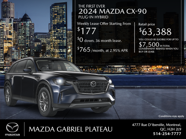 Mazda Gabriel Plateau - Get the 2024 Mazda CX-90 PHEV