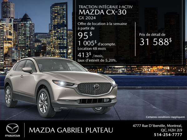 Procurez-vous le Mazda Cx-30 2024