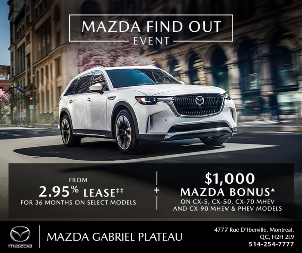 Mazda Gabriel Plateau - The Mazda Find Out event