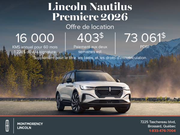 Le Lincoln Nautilus 2026 !