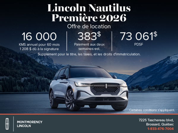 Le Lincoln Nautilus 2026 !