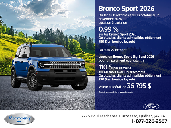 Ford Bronco Sport  2026