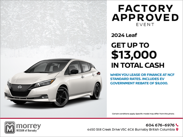 Get the 2024 Nissan Leaf Today!
