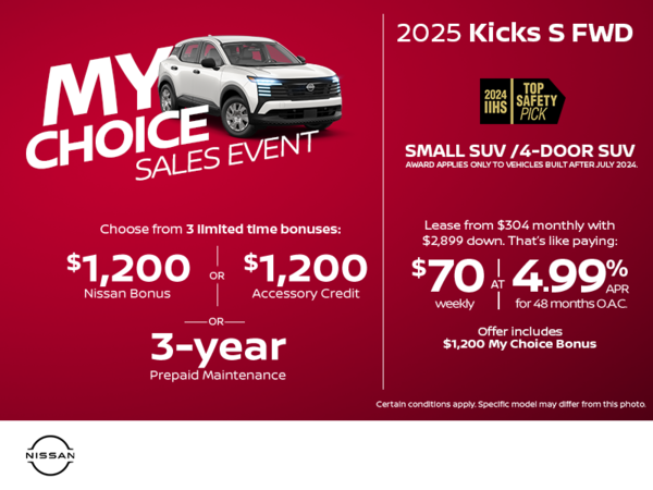 Get the 2025 Nissan Kicks Today!