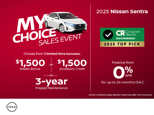 Get the 2025 Nissan Sentra Today!