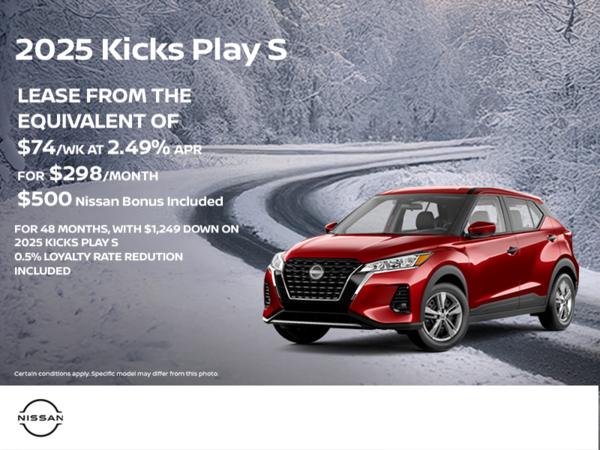 Get the 2025 Nissan Kicks Play S Today!