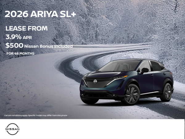 Get the 2026 Nissan Ariya SL+Today!