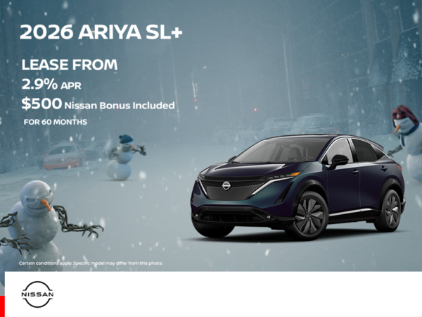 Get the 2026 Nissan Ariya SL+Today!