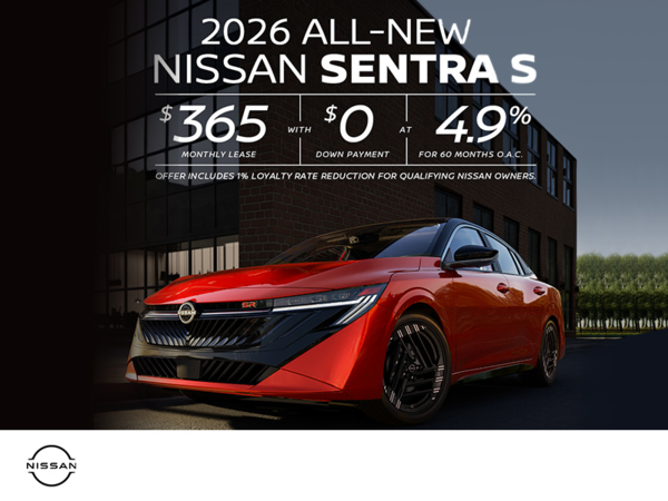 Get the 2026 Nissan Sentra Today!