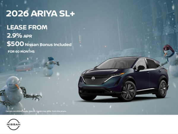 Get the 2026 Nissan Ariya SL+Today!