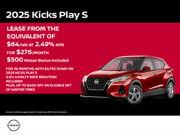Get the 2025 Nissan Kicks Play S Today!