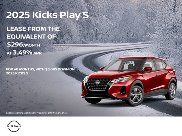 Get the 2025 Nissan Kicks Play S Today!