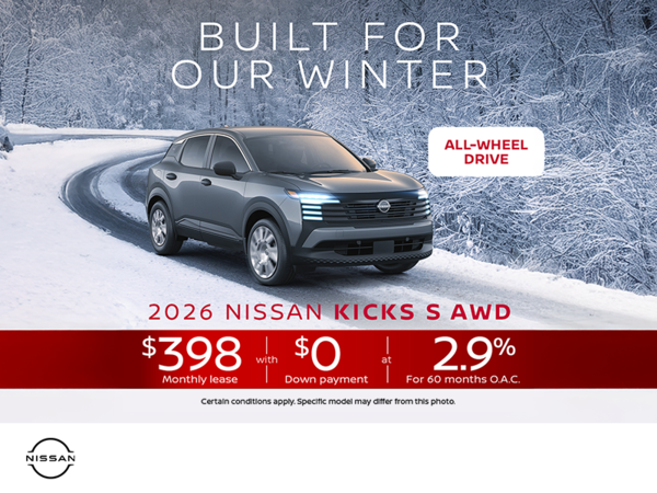 Get the 2026 Nissan Kicks S Today!