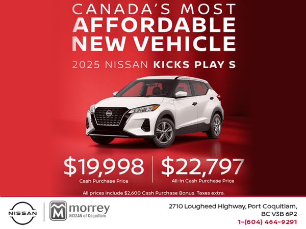 Get the 2025 Nissan Kicks Play S !