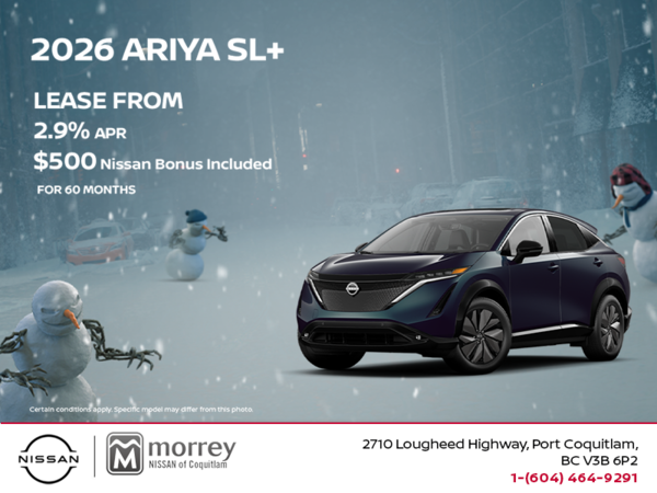 Get the 2026 Nissan Ariya SL+Today!