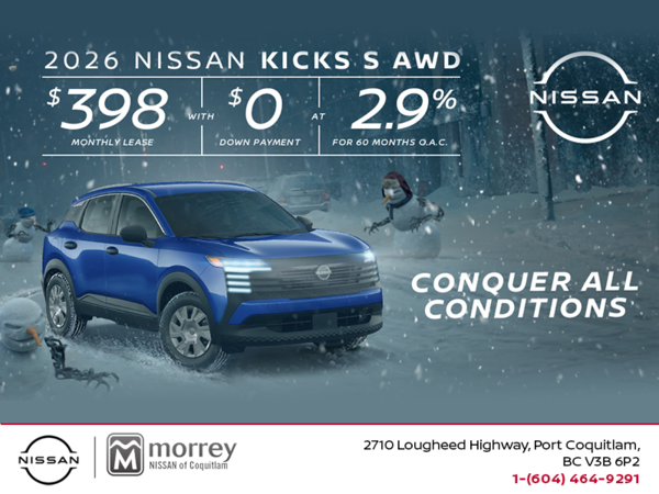 Get the 2026 Nissan Kicks S Today!