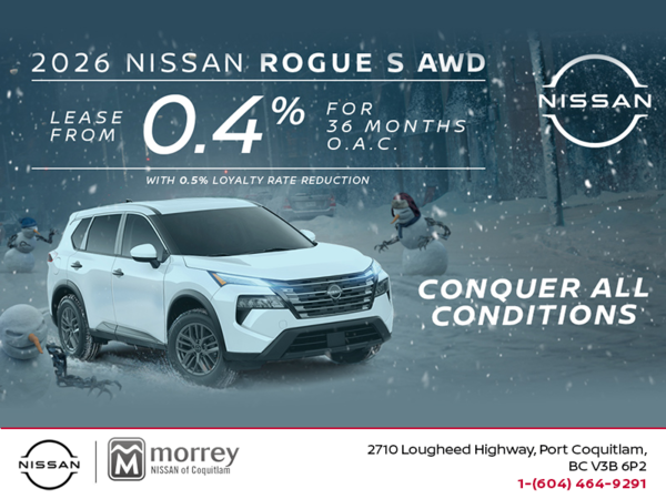 Get the 2026 Nissan Rogue Today!