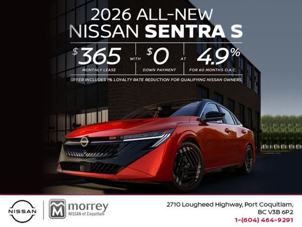 Get the 2026 Nissan Sentra Today!