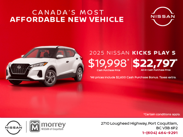 Get the 2025 Nissan Kicks Play S !