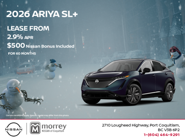 Get the 2026 Nissan Ariya SL+Today!