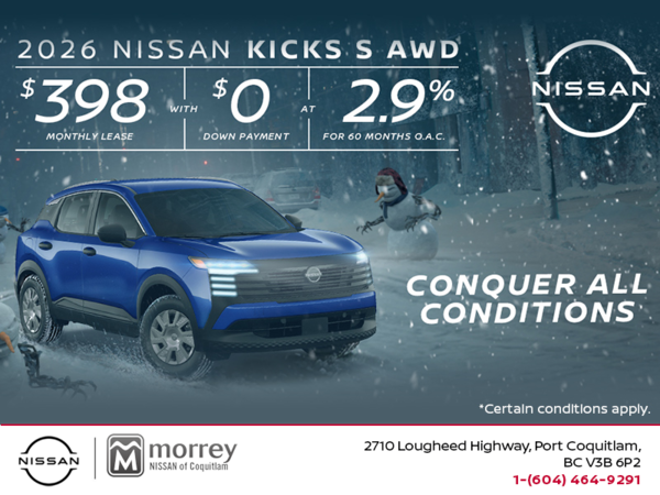 Get the 2026 Nissan Kicks S Today!