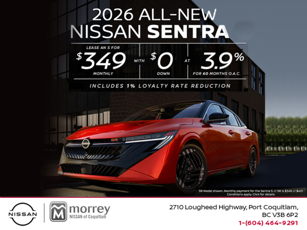 Get the 2026 Nissan Sentra Today!