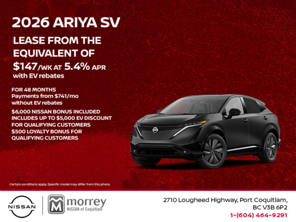 Get the 2026 Nissan Ariya Today!
