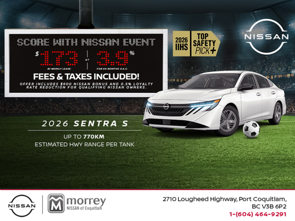 Get the 2026 Nissan Sentra S Today!