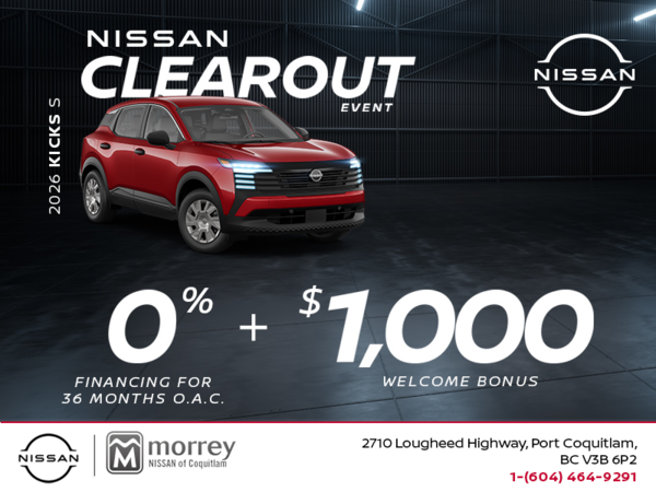 Get the 2026 Nissan Kicks S Today!
