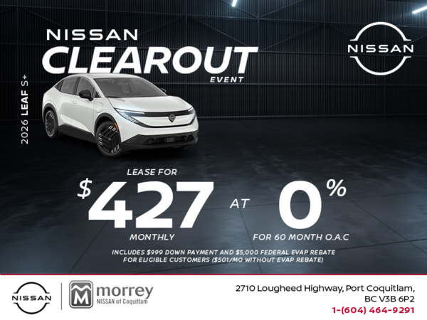 Get the 2026 Nissan Leaf S+!