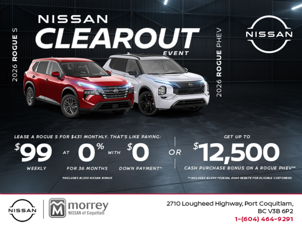 Get the 2026 Nissan Rogue S Today!