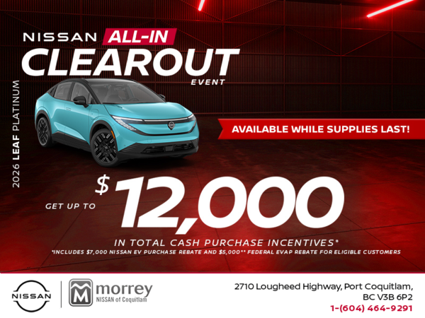Get the 2026 Nissan Leaf Platinum Today!